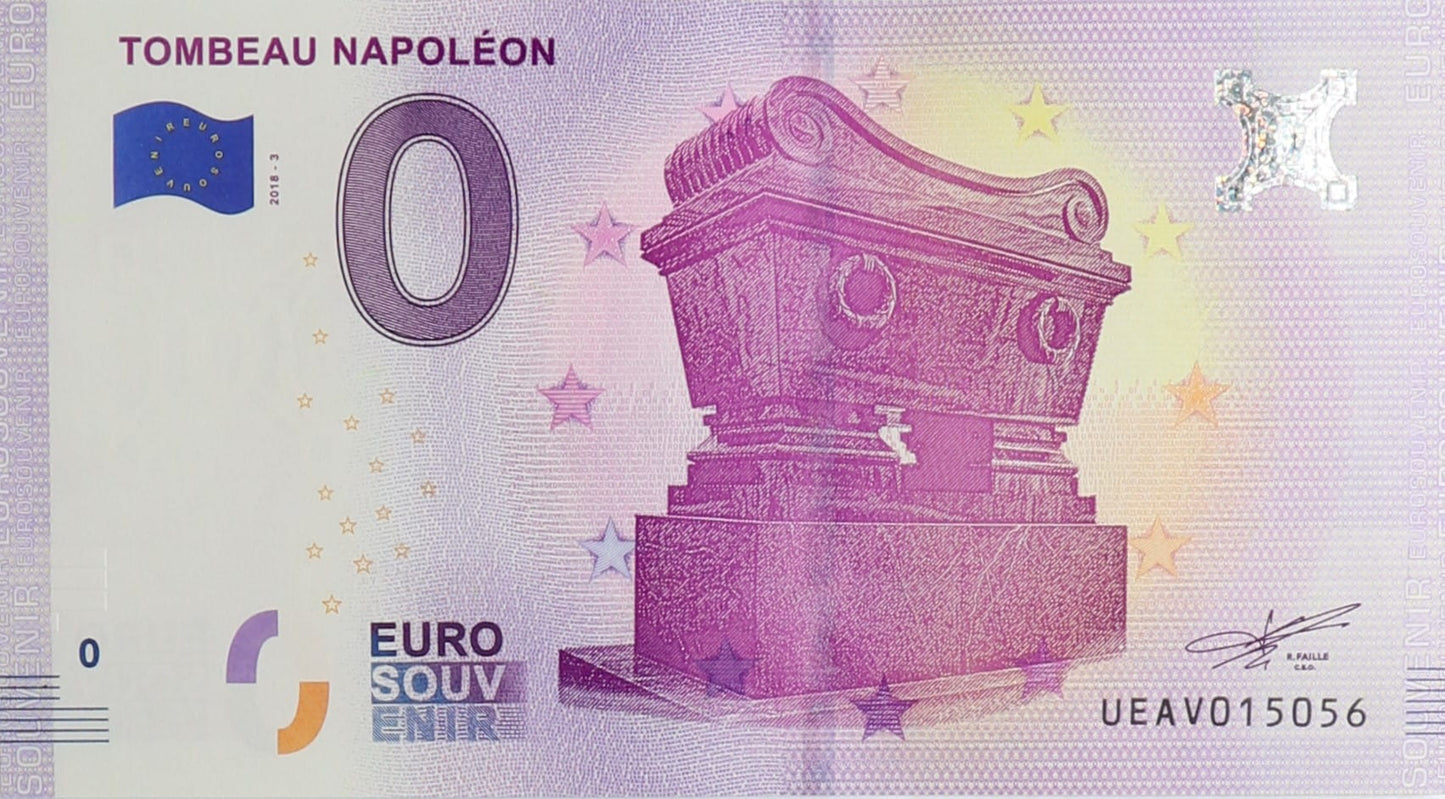 0 Euro - Tombeau Napoleon - Francja - 2018