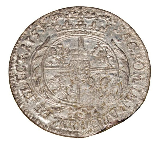 1/2 szóstaka 1753 August III Polska Lipsk