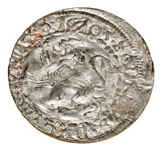 Szeląg 1605 Fryderyk i Wilhelm Kettler Księstwo Kurlandzkie Mitawa