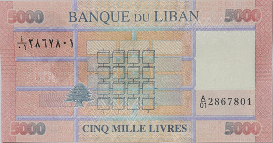 5 000 Livres - Liban - 2012 rok