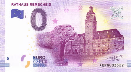 0 Euro - Rathaus Remscheid - Niemcy - 2017