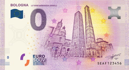 0 Euro - Bologna Le Torri Garisenda Asinelli - Włochy - 2018