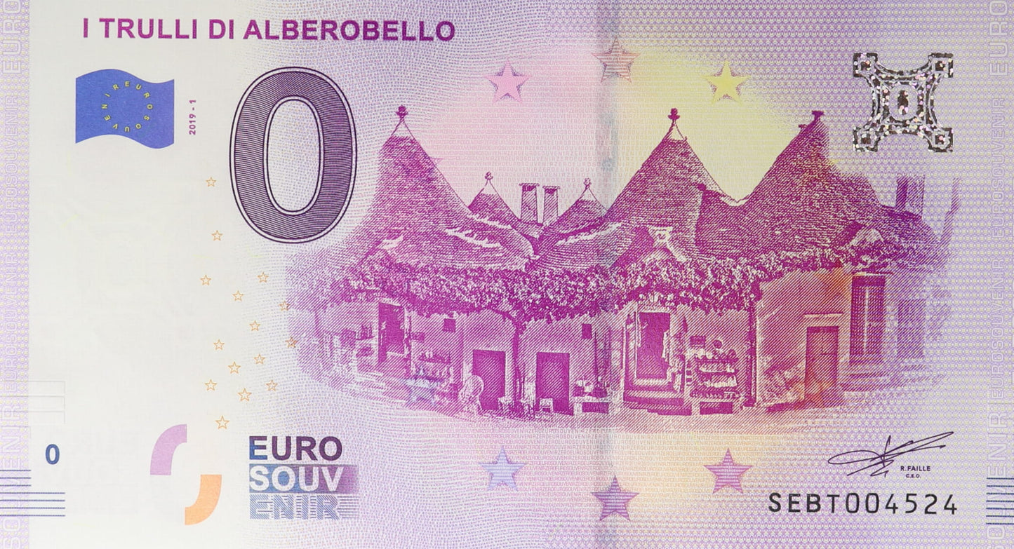 0 Euro - I Truli Di Alberobello - Włochy - 2019