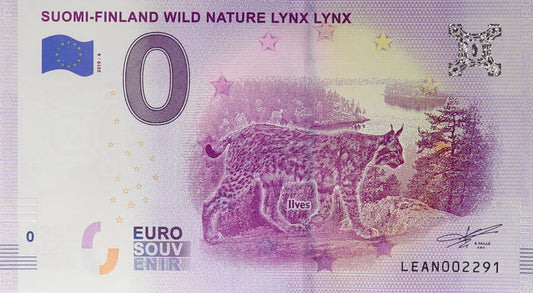 0 Euro - Suomi-Finland Wild Nature Lynx Lynx - Finlandia - 2019