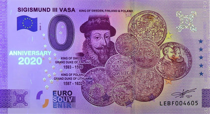 0 Euro - Zygmunt III  Waza - Finlandia - 2020 - ANNIVERSARY