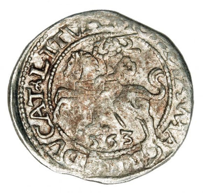 Półgrosz 1563 Zygmunt II August Litwa Wilno