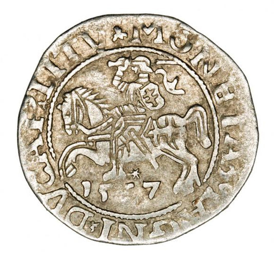 Półgrosz 1557 Zygmunt II August Litwa Wilno