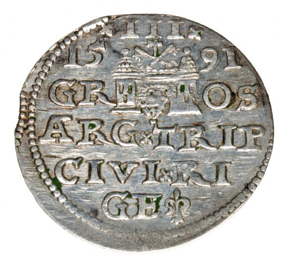 Trojak 1591 Zygmunt III Waza Ryga