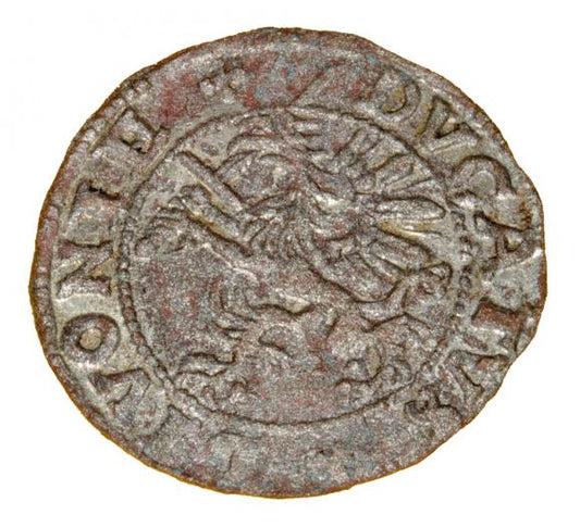 Szeląg 1572 Jan Hieronim Chodkiewicz Inflanty Dahlen