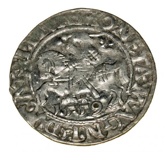 Półgrosz 1559 Zygmunt II August Wilno