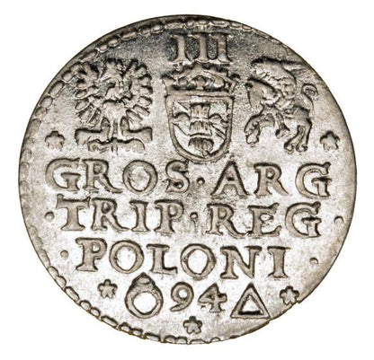 Trojak 1594 Zygmunt III Waza Polska Malbork