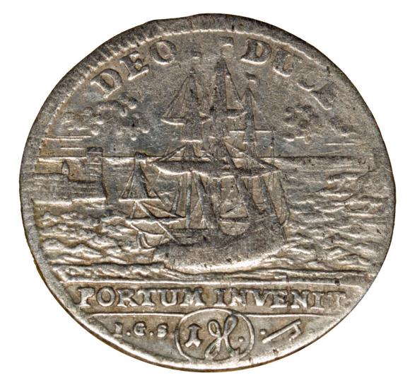 Grosz 1717 August II Mocny Polska Drezno