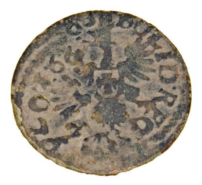 Szeląg 1663 Jan Kazimierz Polska Ujazdów