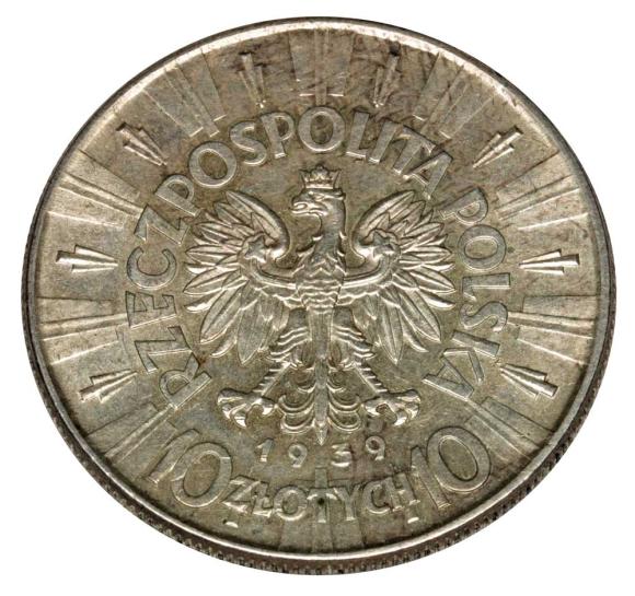 10 złotych 1939 II RP Józef Piłsudski Warszawa