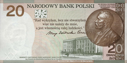 20 zł Maria Skłodowska Curie - banknot kolekcjonerski