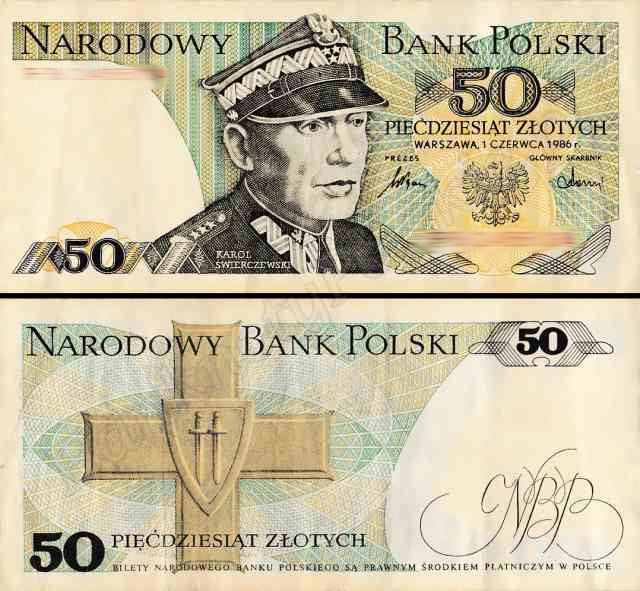Banknot 50 zł 1986 rok