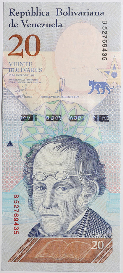 20 Boliwarów soberano - Wenezuela - 2018 rok