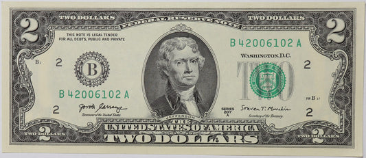 2 Dolary - USA - 2017 rok - Seria B