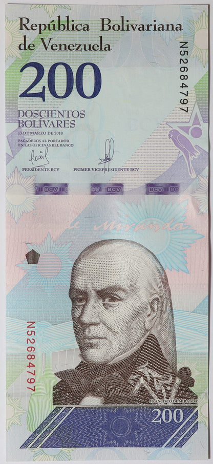 200 Boliwarów soberano - Wenezuela - 2018 rok