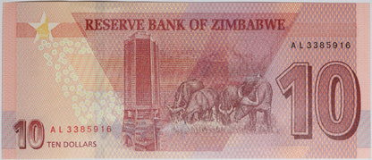 10 Dolarów - Zimbabwe - 2020 rok