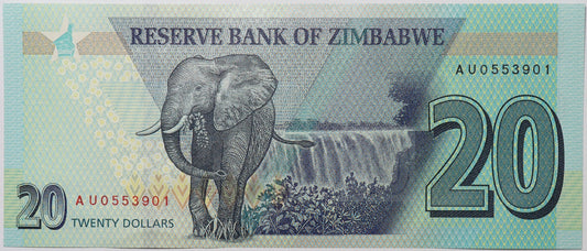 20 Dolarów - Zimbabwe - 2020 rok