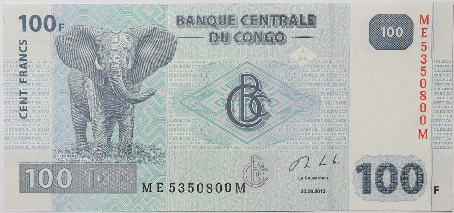 100 Franków - Kongo - 2013 rok