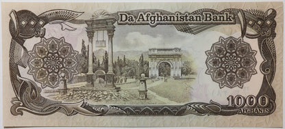 1000 Afghanis - Afganistan - 1991 rok