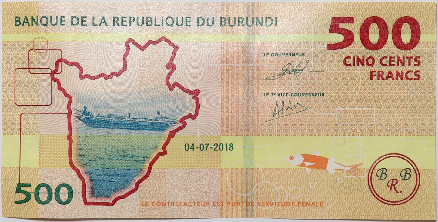 500 Franków - Burundi - 2018 rok