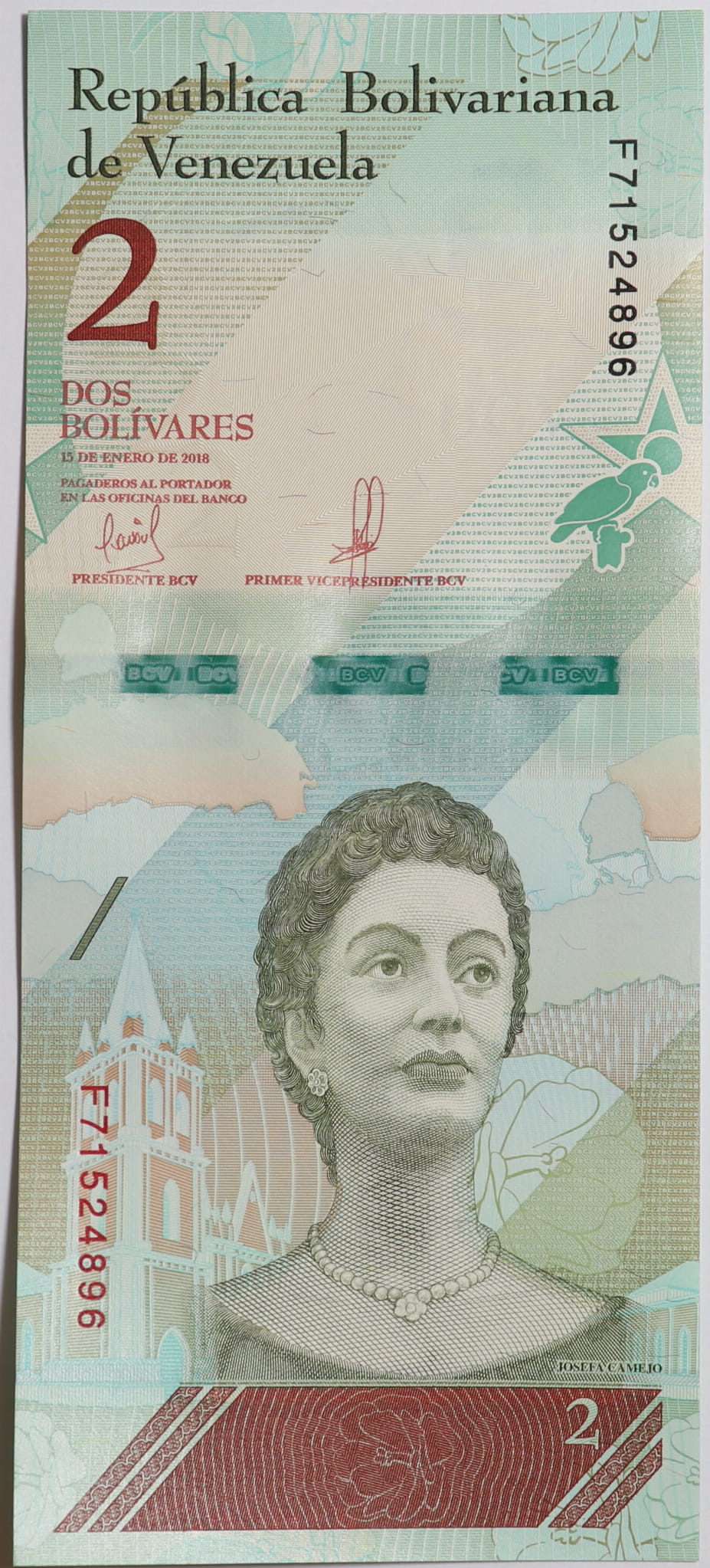 2 Boliwary - Wenezuela - 2018 rok