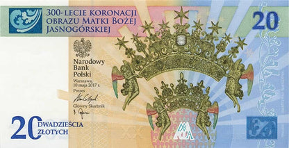20 zł Koronacja Obrazu Matki Bożej - banknot kolekcjonerski
